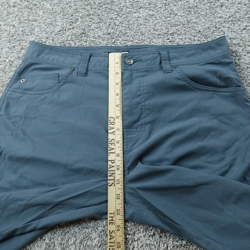 Prаnа Shorts Mens 35 Blue Stretch Zion Performance Hiking Outdoor Travel Tech